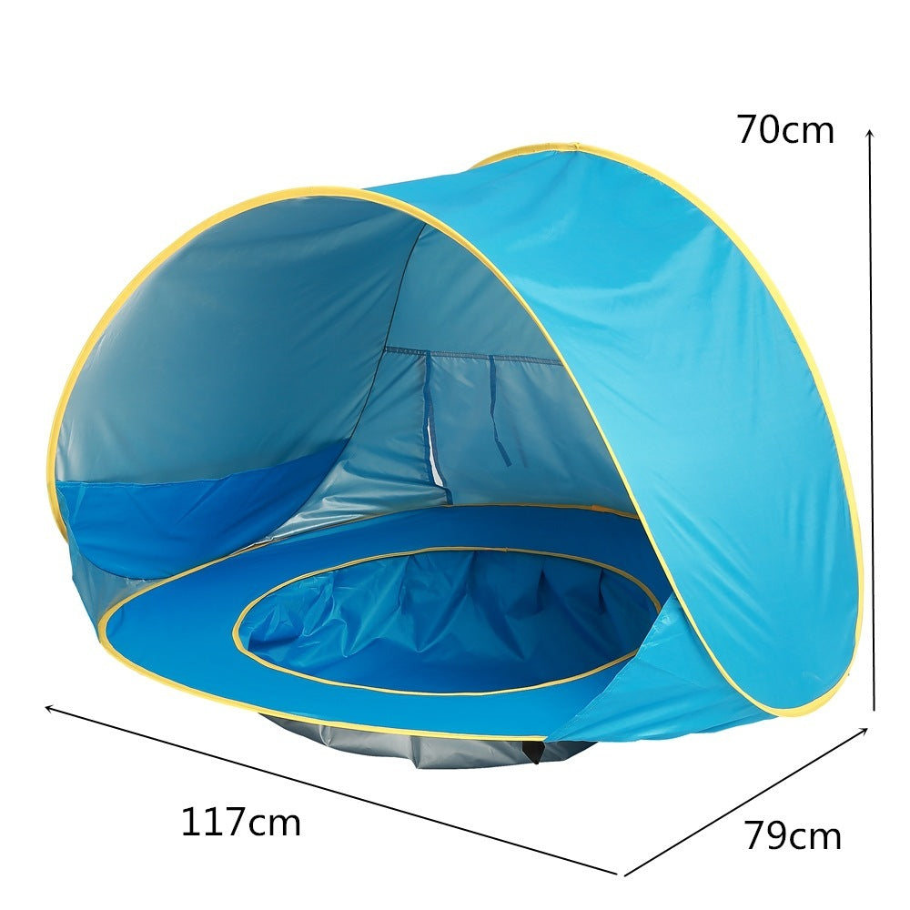 Tente de plage pour bébé Enfants Camping en plein air Facile à plier Imperméable À l’eau Sun Awning Tent UV-protection