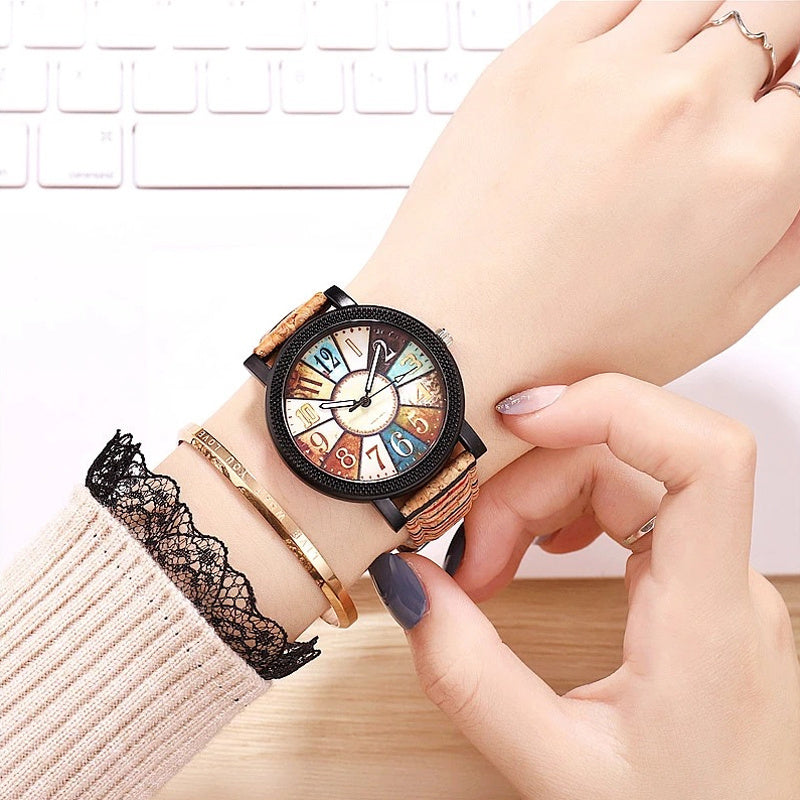 Casual Vintage En Cuir Femmes Quartz Montre-Bracelet Cadeau Horloge