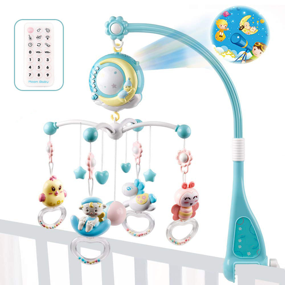 Hochets pour bébé, mobiles pour berceau, porte-jouets, mobile rotatif, cloche de lit, boîte à musique, projection, nouveau-né, bébé, garçon