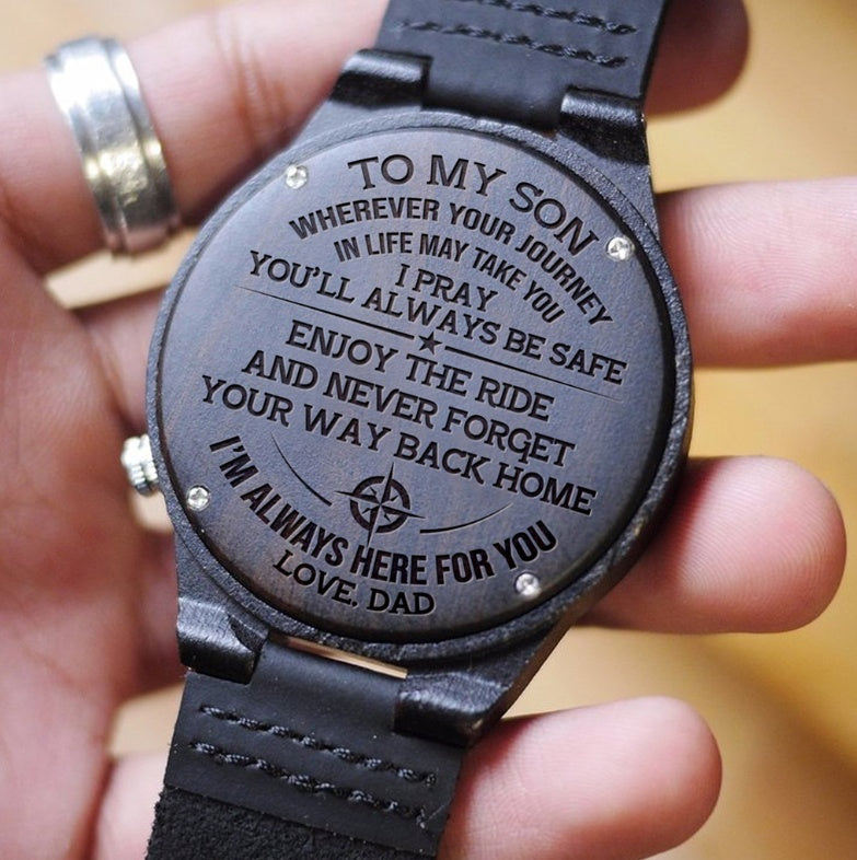 Personnalisé En Bois Montre