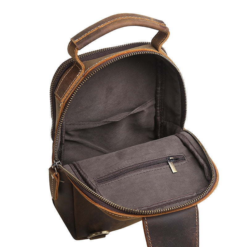 Petit sac en cuir pour hommes, petit sac en peau