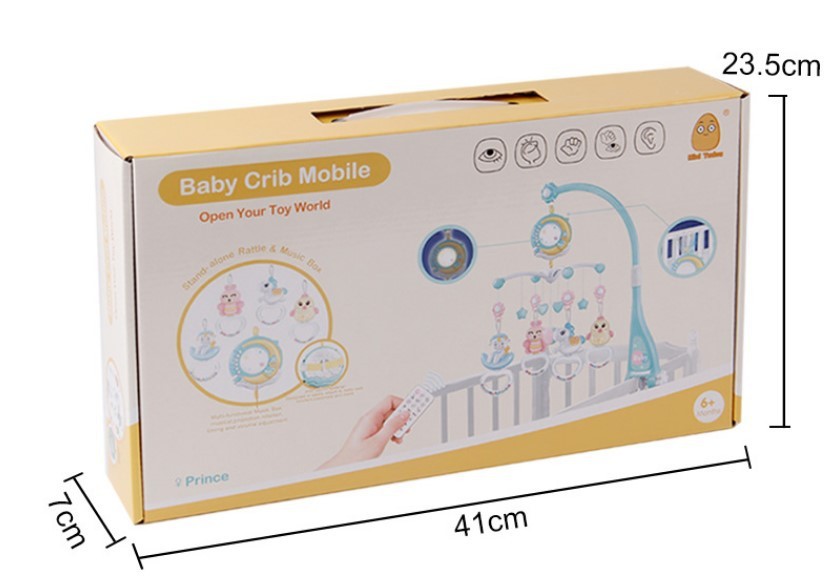 Hochets pour bébé, mobiles pour berceau, porte-jouets, mobile rotatif, cloche de lit, boîte à musique, projection, nouveau-né, bébé, garçon