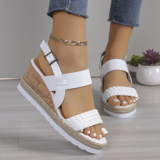 Sandales Chaussures Casual Open Toe Wedge Plus Size pour femmes