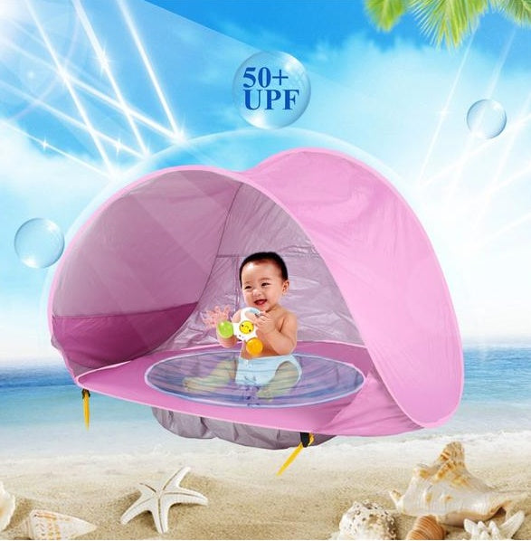 Tente de plage pour bébé Enfants Camping en plein air Facile à plier Imperméable À l’eau Sun Awning Tent UV-protection