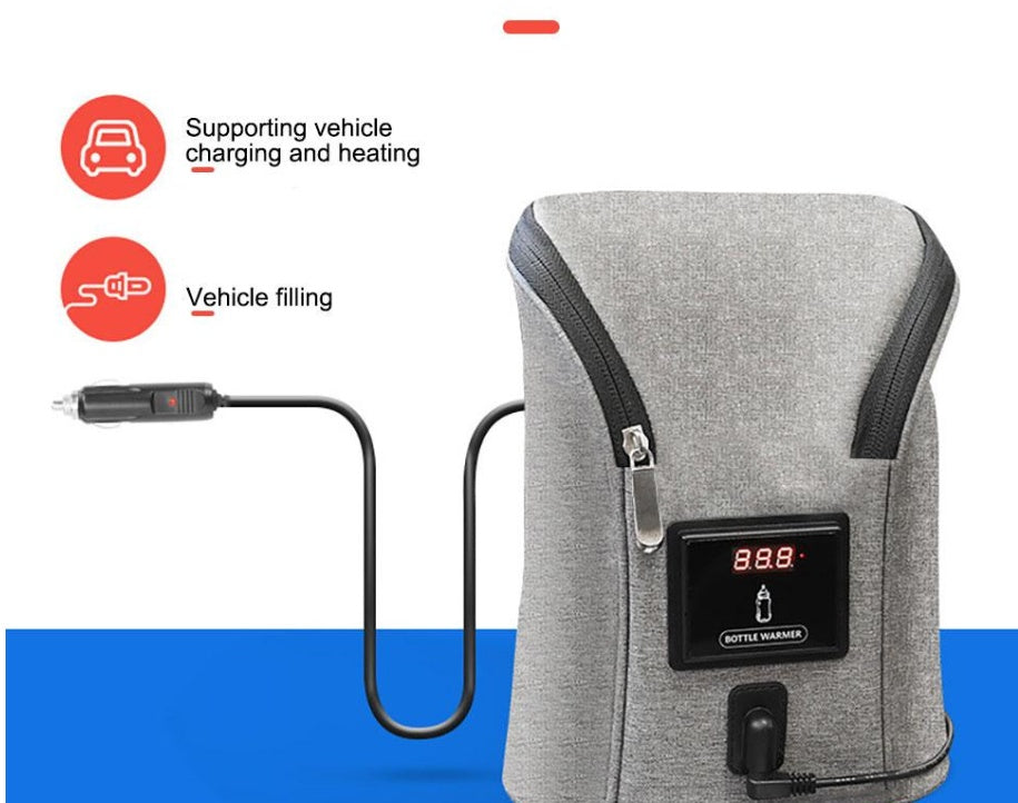 Voiture USB Bébé Bouteille Chauffe-Portable Voyage Lait Maternel Réchauffeur