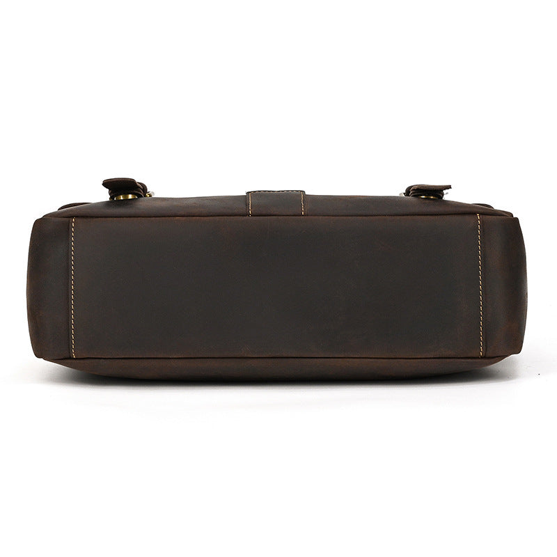 Retro Men's Briefcase Crazy Horse Leather