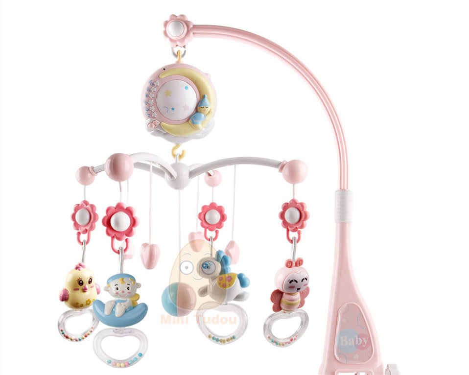 Hochets pour bébé, mobiles pour berceau, porte-jouets, mobile rotatif, cloche de lit, boîte à musique, projection, nouveau-né, bébé, garçon