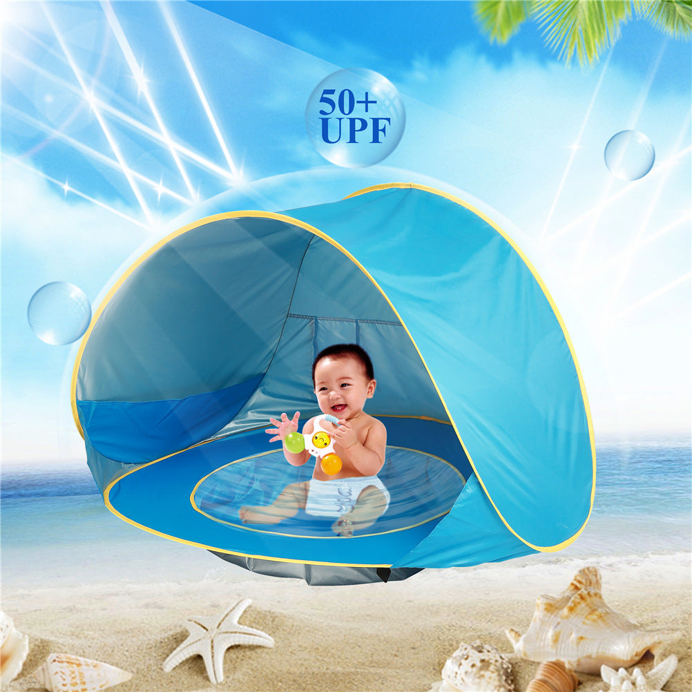 Tente de plage pour bébé Enfants Camping en plein air Facile à plier Imperméable À l’eau Sun Awning Tent UV-protection