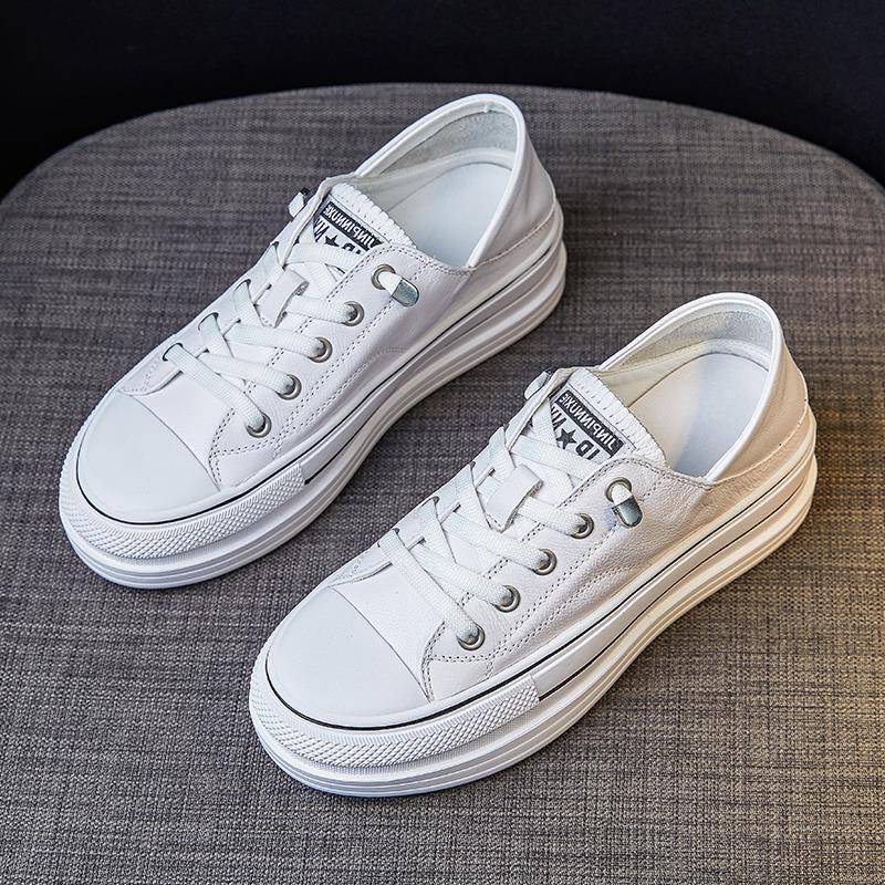 Plateforme bidirectionnel en cuir véritable
