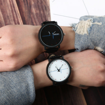 Creative simple ECG motif tendance ceinture amateurs hommes et femmes étudiants montre De Mode montre à quartz occasionnel