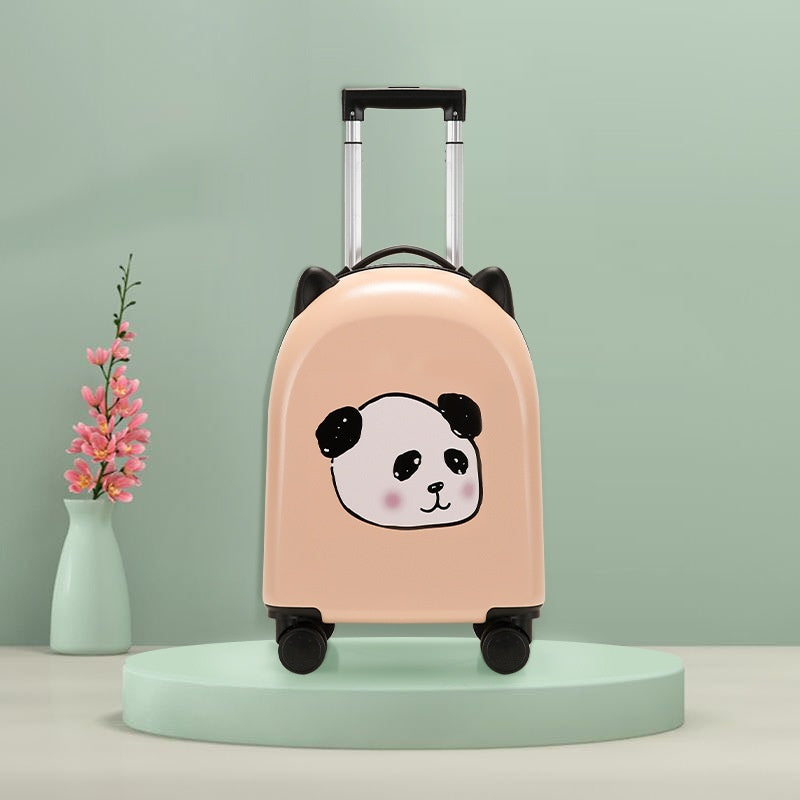 Valise à roulettes de 18 pouces, bagages à motifs imprimés, valise pour petits enfants, sac d'embarquement