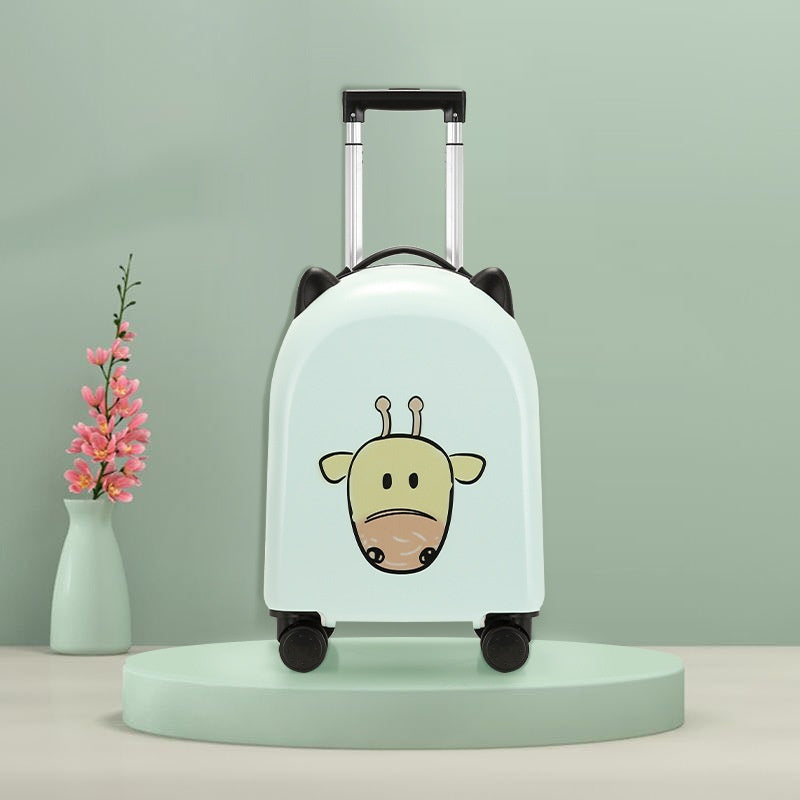 Valise à roulettes de 18 pouces, bagages à motifs imprimés, valise pour petits enfants, sac d'embarquement